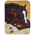 Carolines Treasures Carolines Treasures AMB1236LCB Bay Mare Foal Horse Glass Large Cutting Board AMB1236LCB